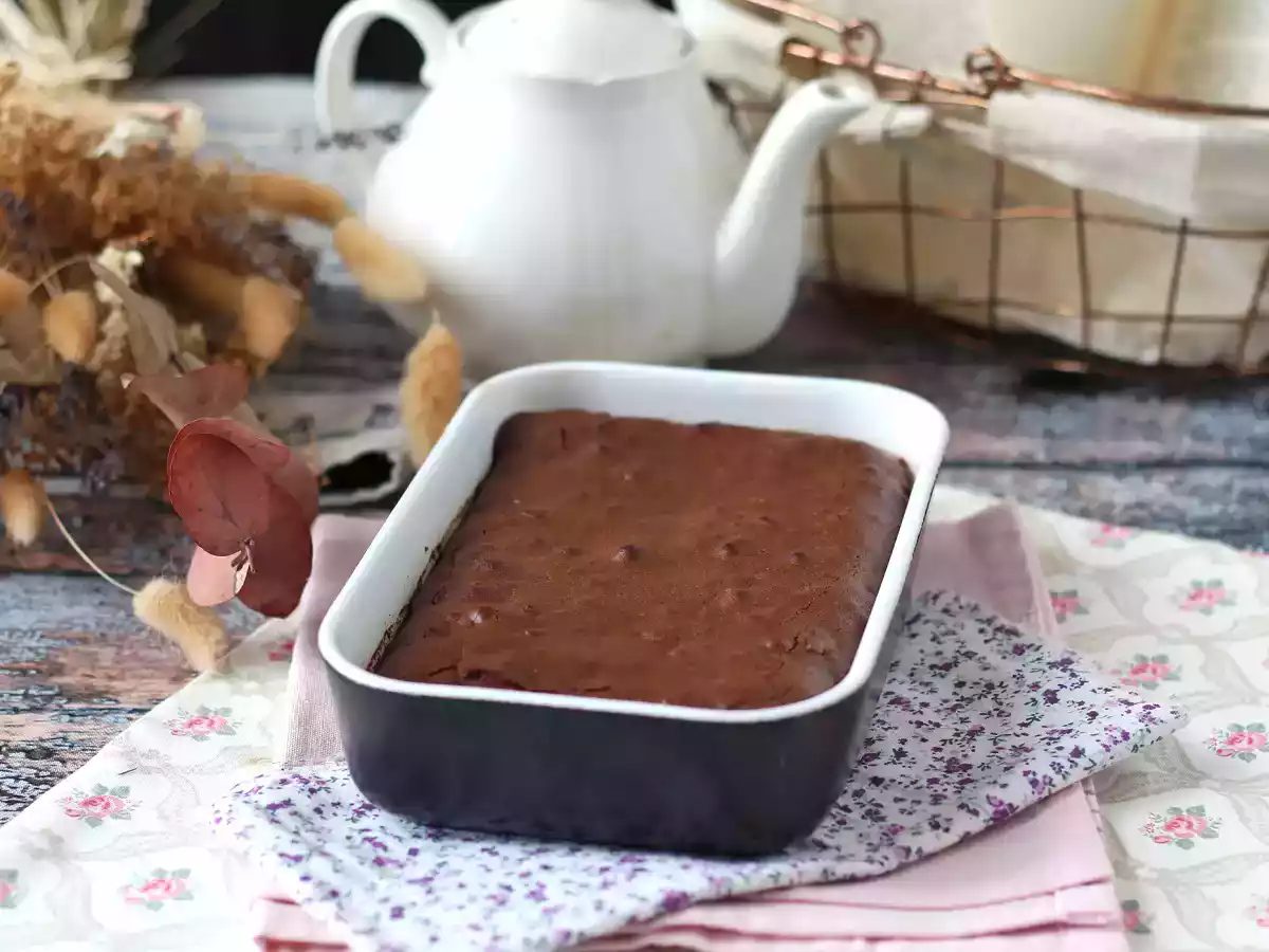 Air fryer chocolate walnut brownie - photo 3