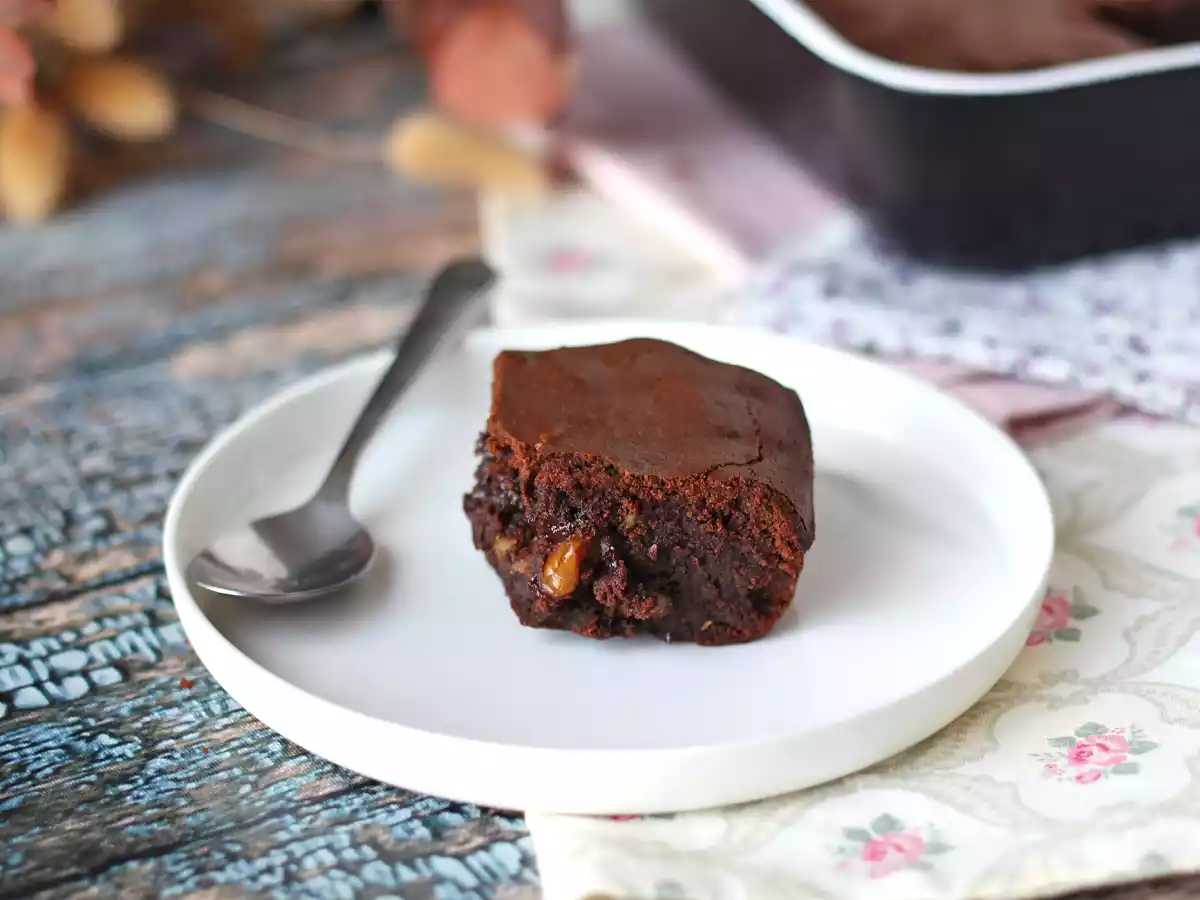 Air fryer chocolate walnut brownie - photo 7