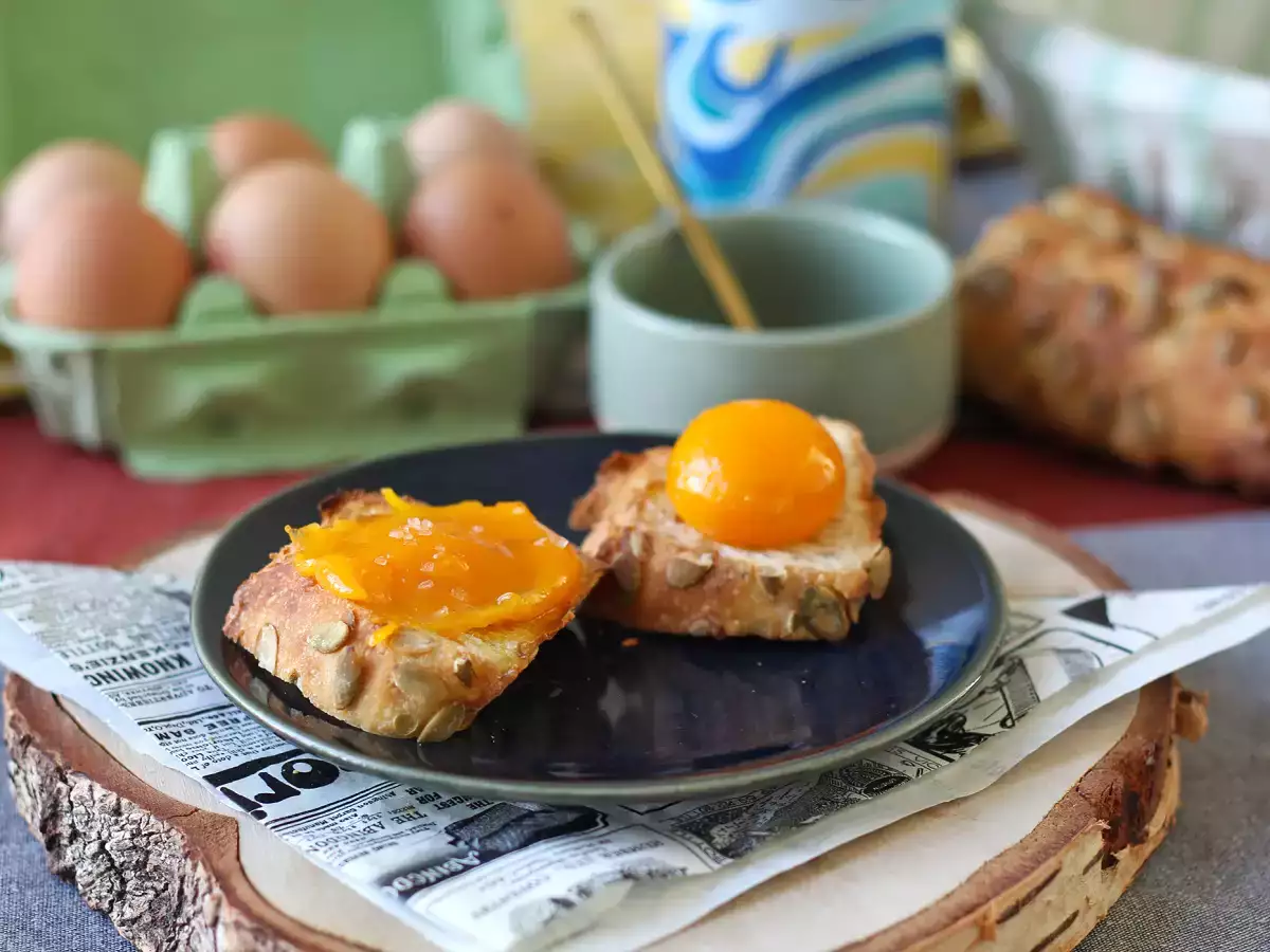 Air fryer confit egg yolks for spreading - photo 6