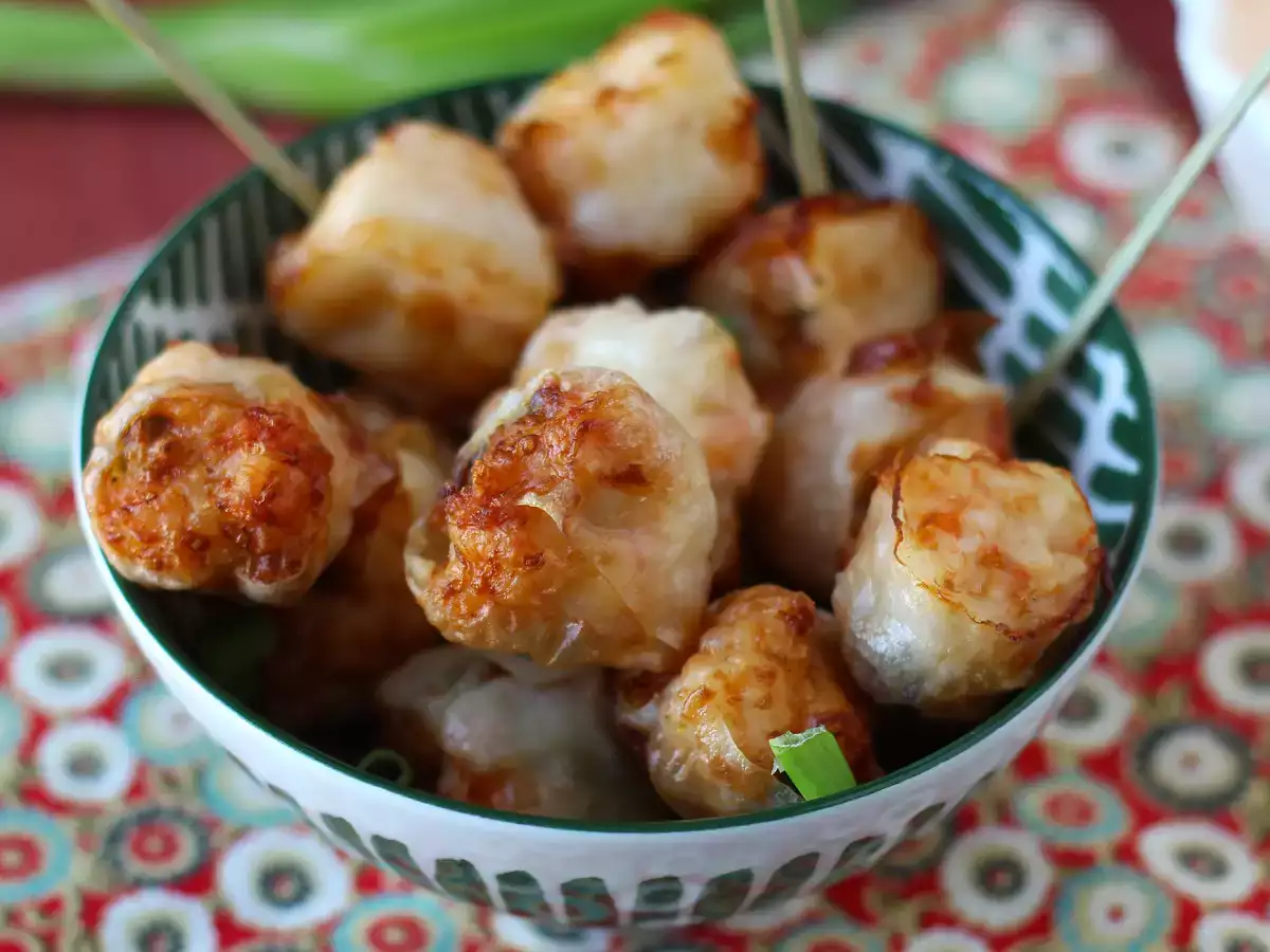 Air-Fryer shrimp bites (Spring roll style)
