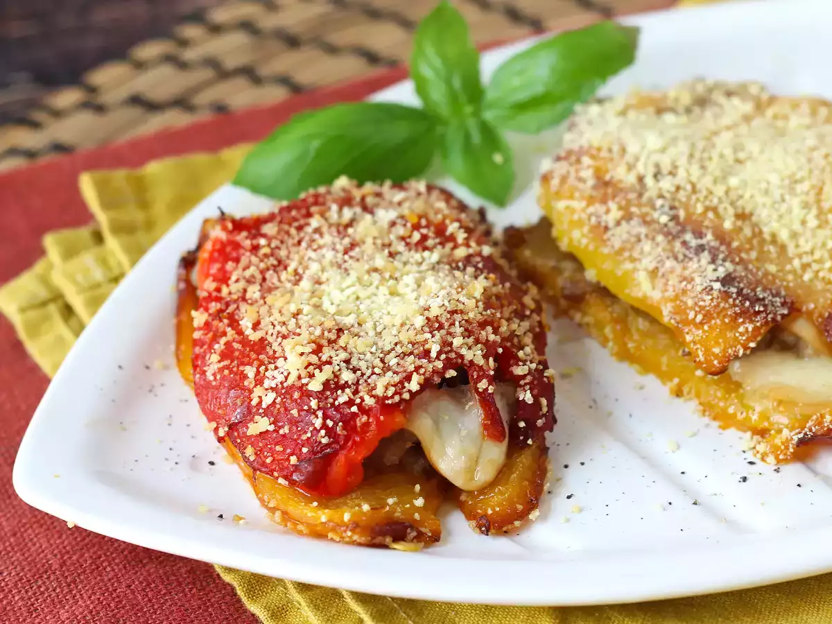 Air fryer stuffed peppers with sausage and scamorza - photo 2