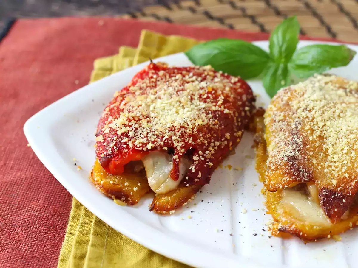 Air fryer stuffed peppers with sausage and scamorza - photo 4
