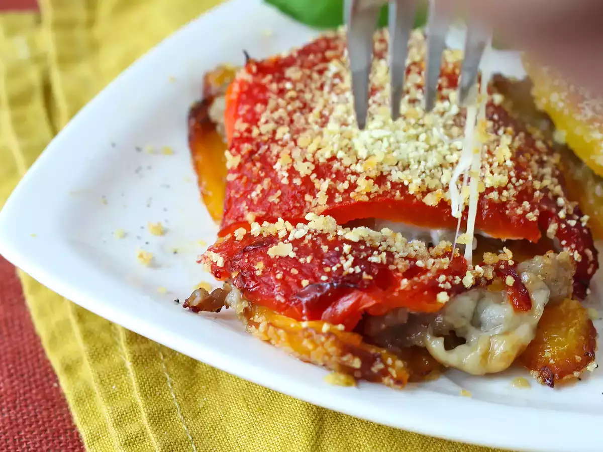 Air fryer stuffed peppers with sausage and scamorza - photo 5