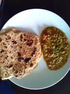 Ajwain Paratha with Moong Dal ki Sabzi