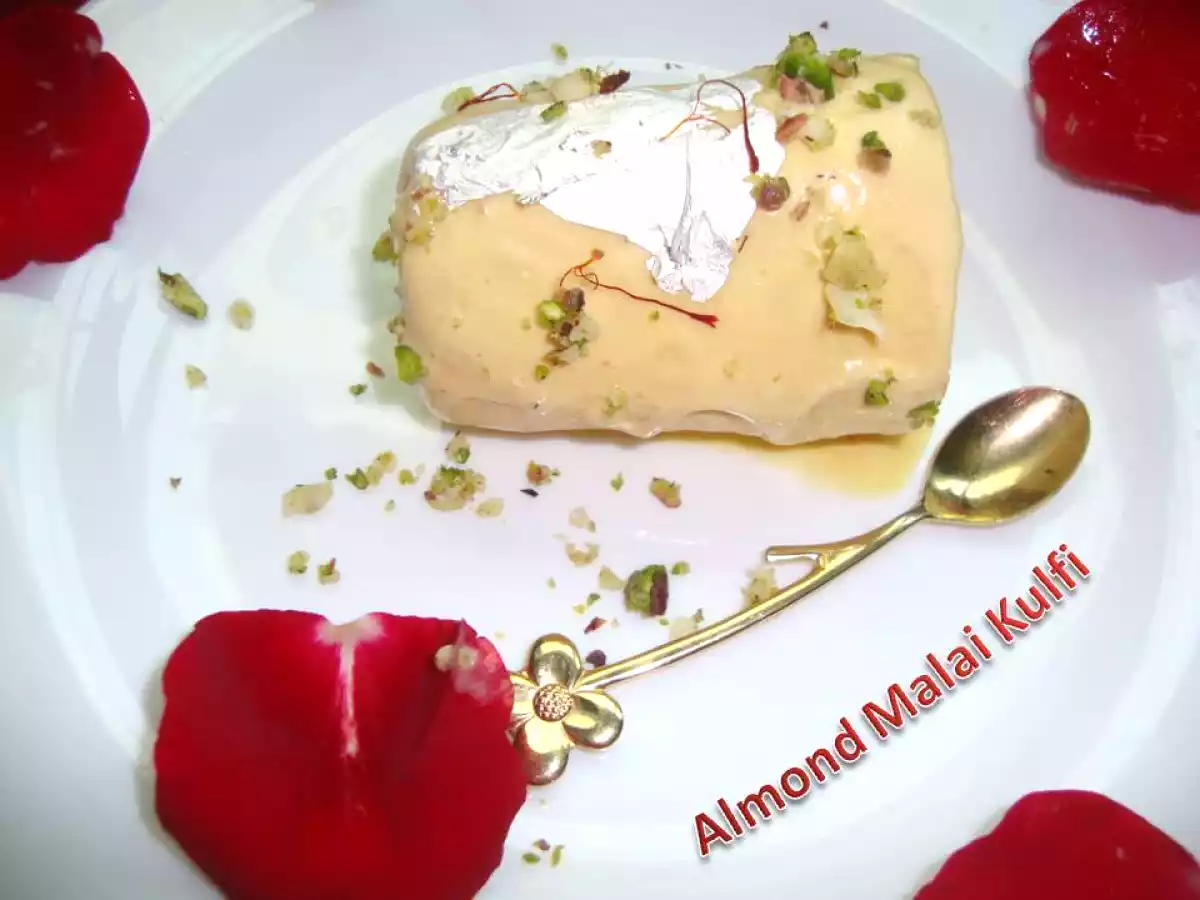 Almond Malai Kulfi - My 100th Post