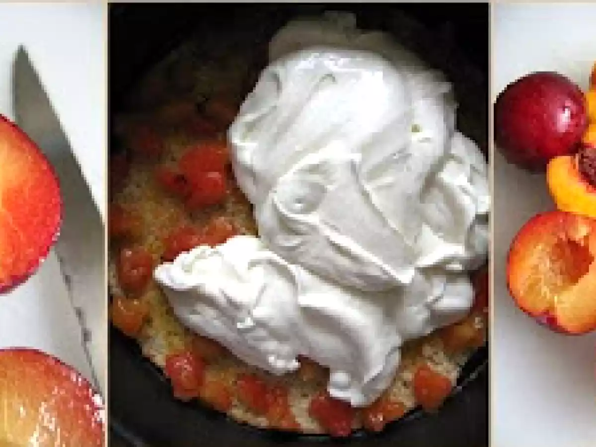 ALMOND NUT TORTE with QUARK, PEACHES AND PLUMS...& my blogiversary winner - photo 3