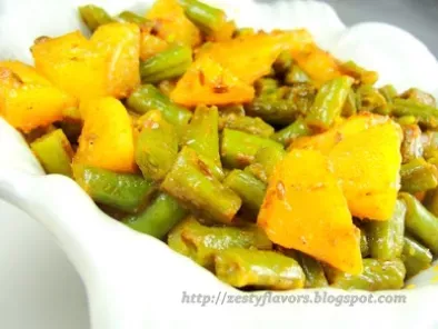 (Aloo Faliyan ) Green Beans and Potato Sabzi - photo 2