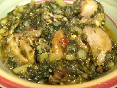 Aloo palak chicken recipe