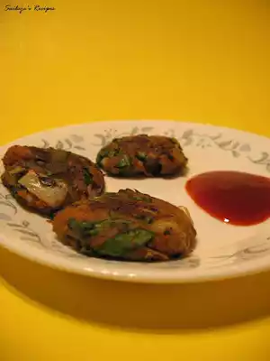 Aloo palak patties recipe (potato spinach patties)