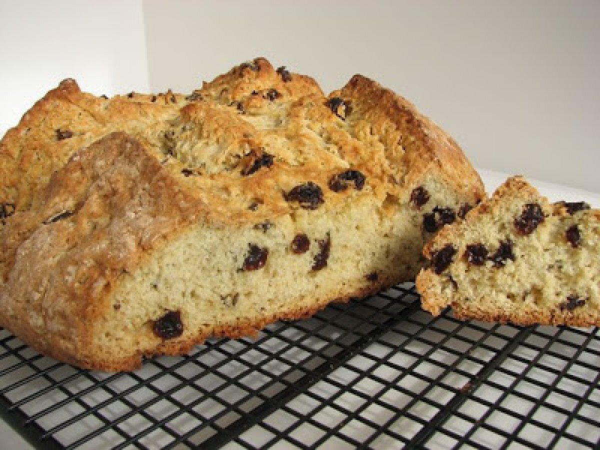 American-Style Irish Soda Bread with Raisins and Caraway Seeds