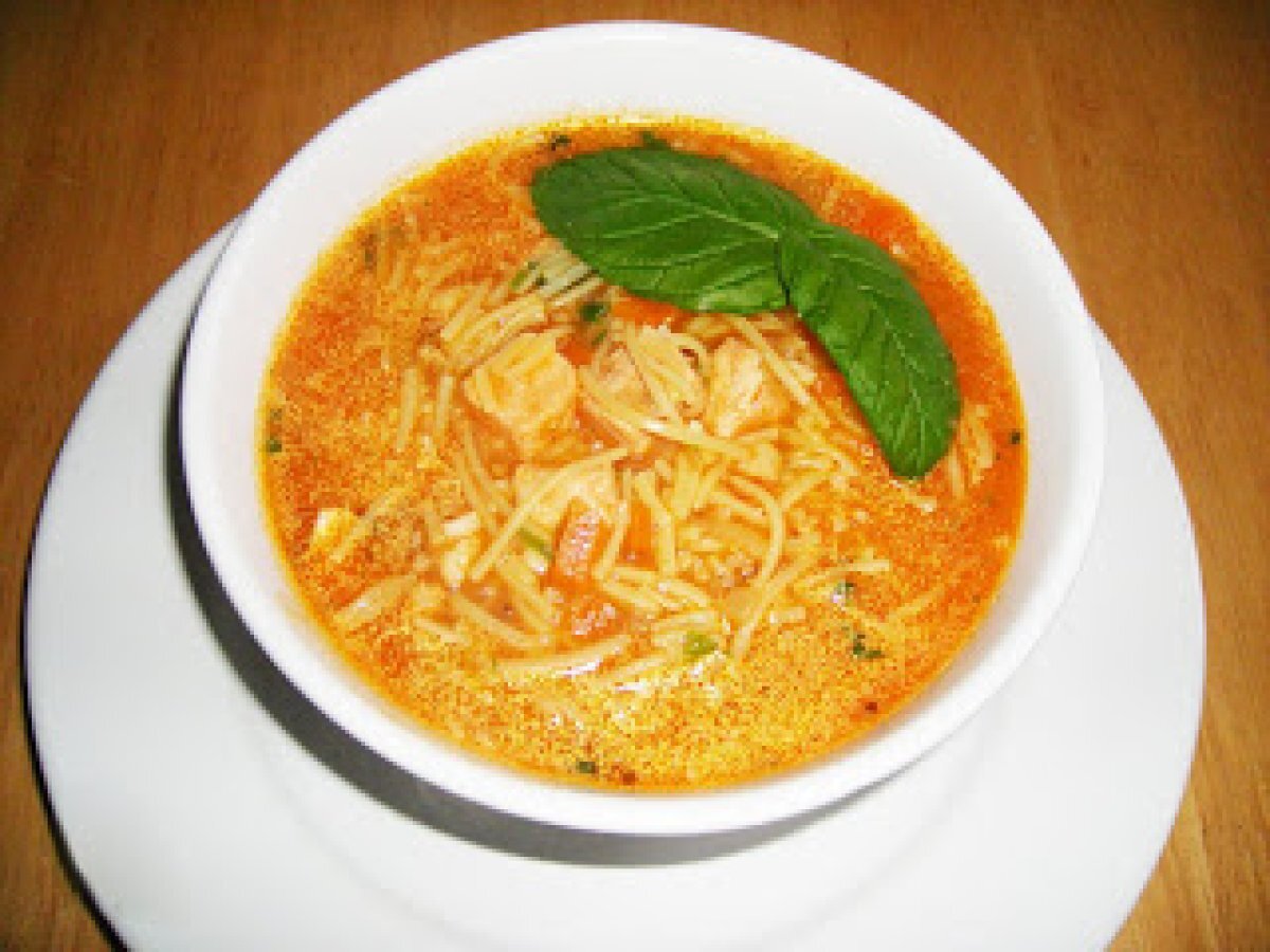 Angel Hair Pasta with Salmon and Hake Soup - photo 2