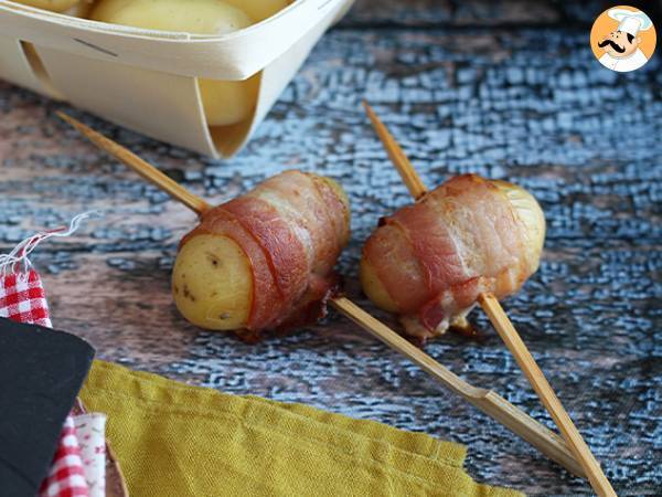 Appetizer potato and bacon skewers - photo 2