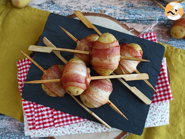 Appetizer potato and bacon skewers - photo 3