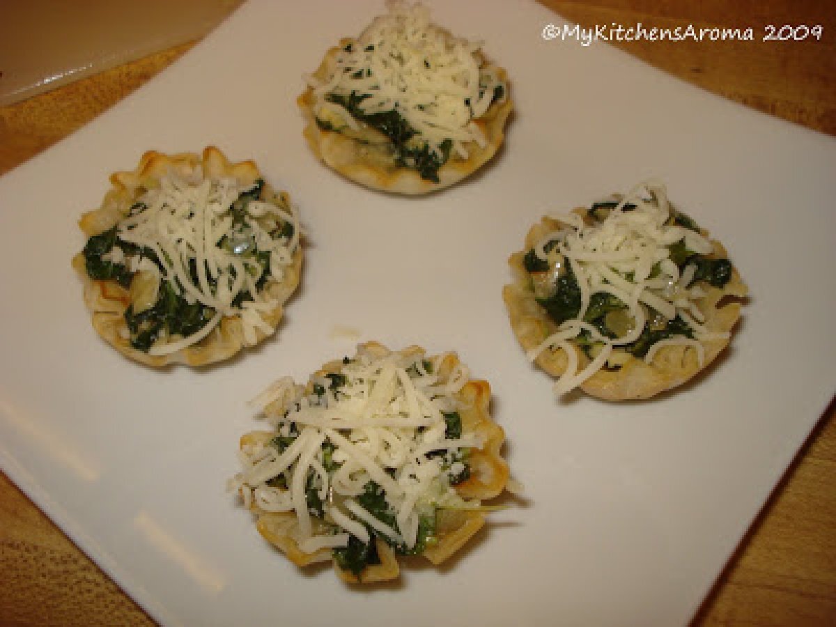 Appetizers - Spinach-Artichoke Phyllo cups