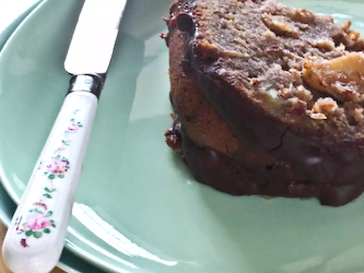 Apple-Banana-Walnut Nugget Cake