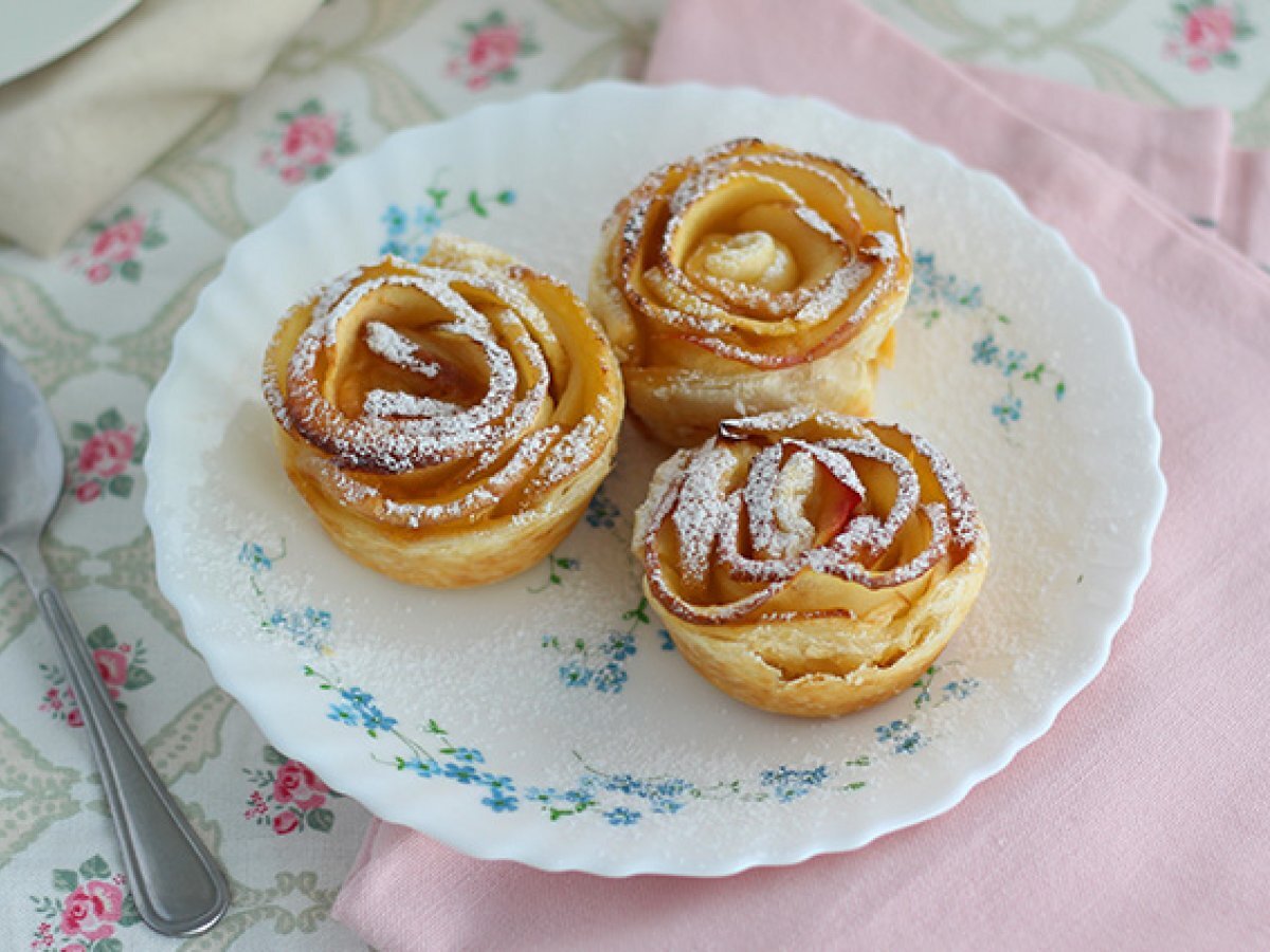 apple rose tart recipe with puff pasty