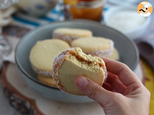 Argentinian alfajores - coconut and dulce de leche sandwich cookies - photo 2