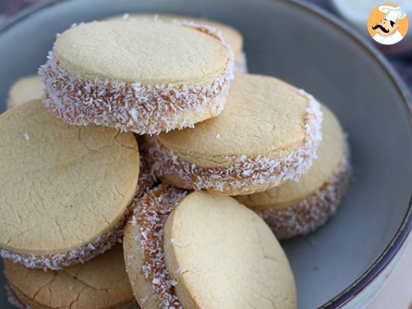 Argentinian alfajores - coconut and dulce de leche sandwich cookies - photo 3