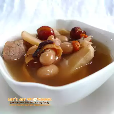 Arrowroot and cranberry beans soup recipe