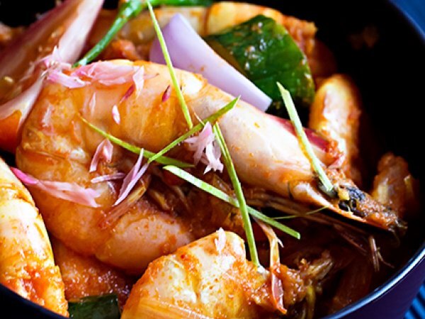 Assam Curry Prawns