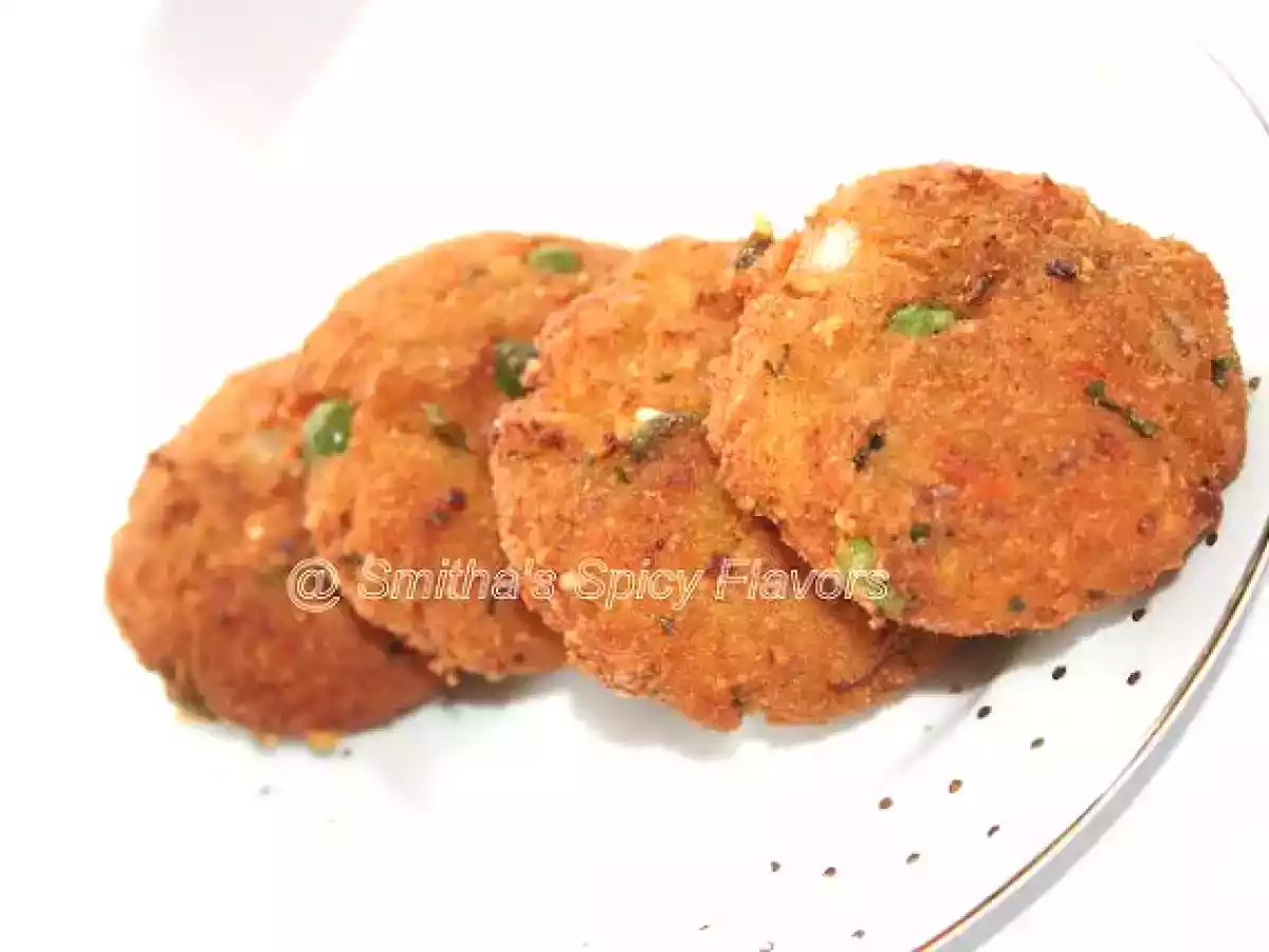 Atukula cutlet / vada, Poha vada / tikki, Beaten Flat rice cutlet / tikki - photo 2