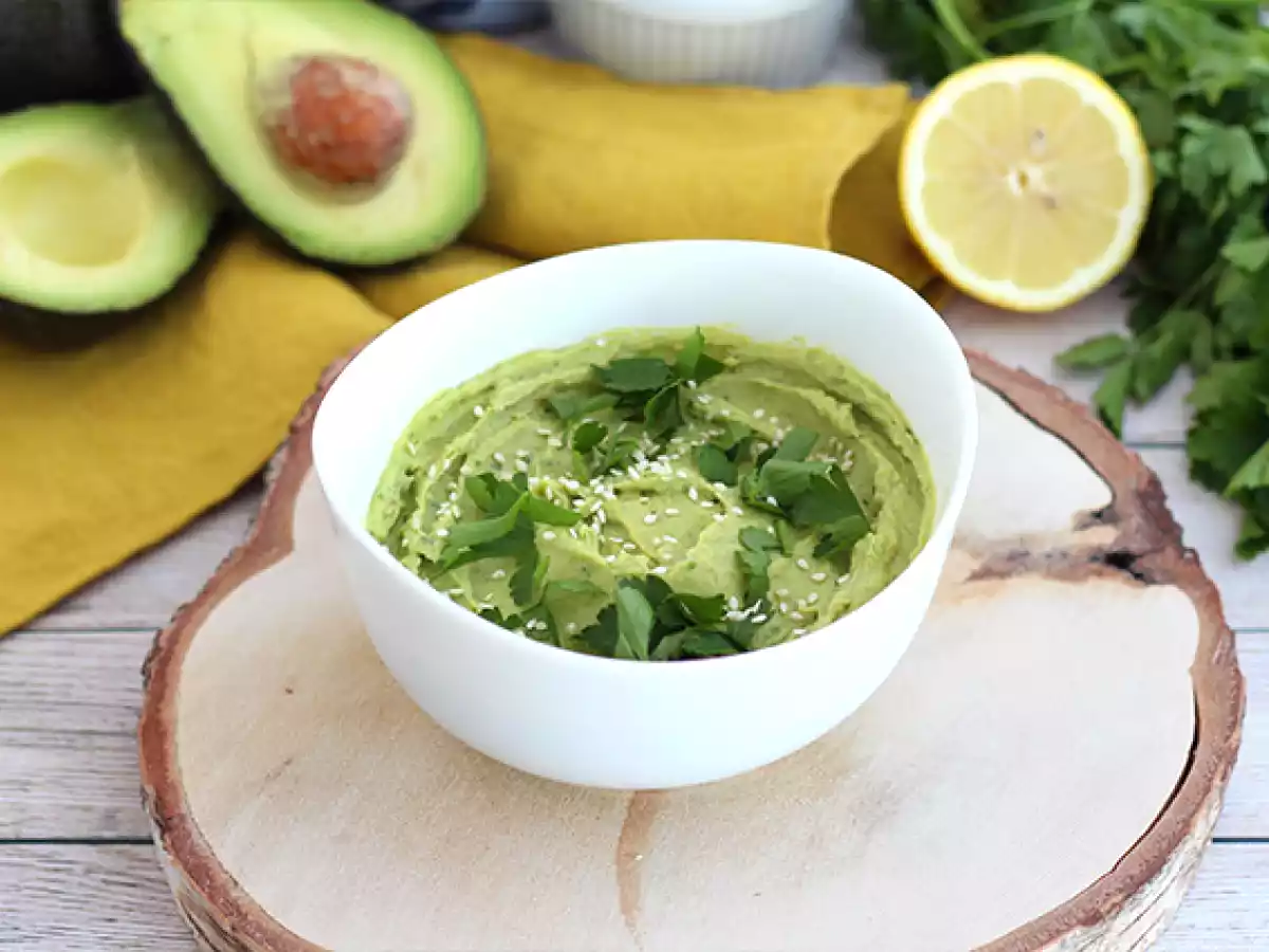 Avocado hummus with a twist