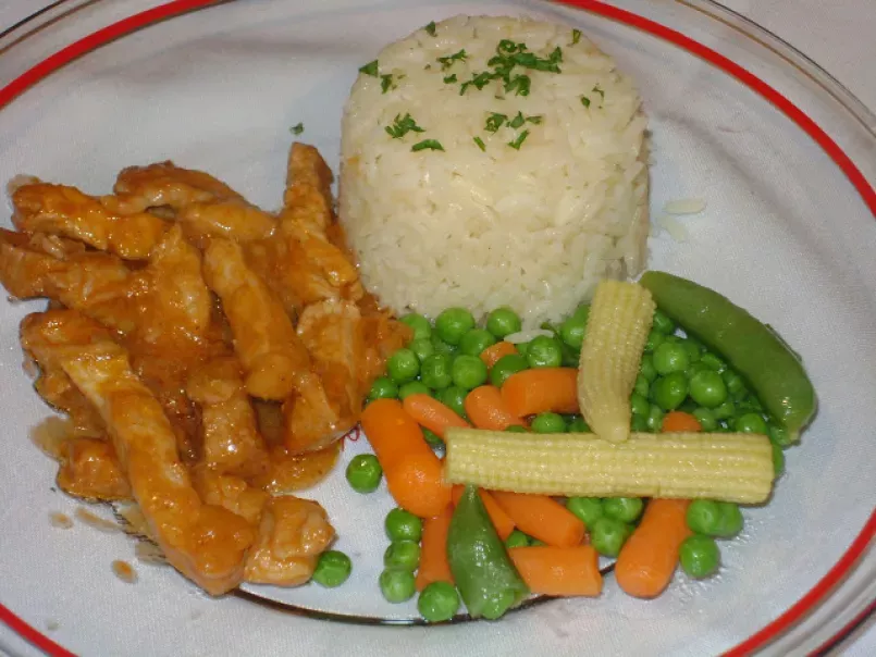 Azu Style Pork with Rice and Vegetables