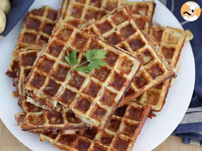 Bacon and cheese potato waffles - Video recipe ! - photo 3
