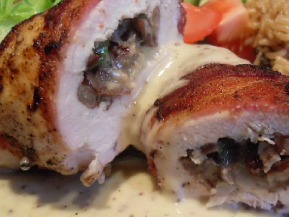 Bacon Wrapped Stuffed Chicken Breasts