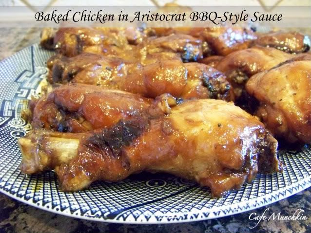 Baked chicken in aristocrat bbq-style sauce - Recipe Petitchef