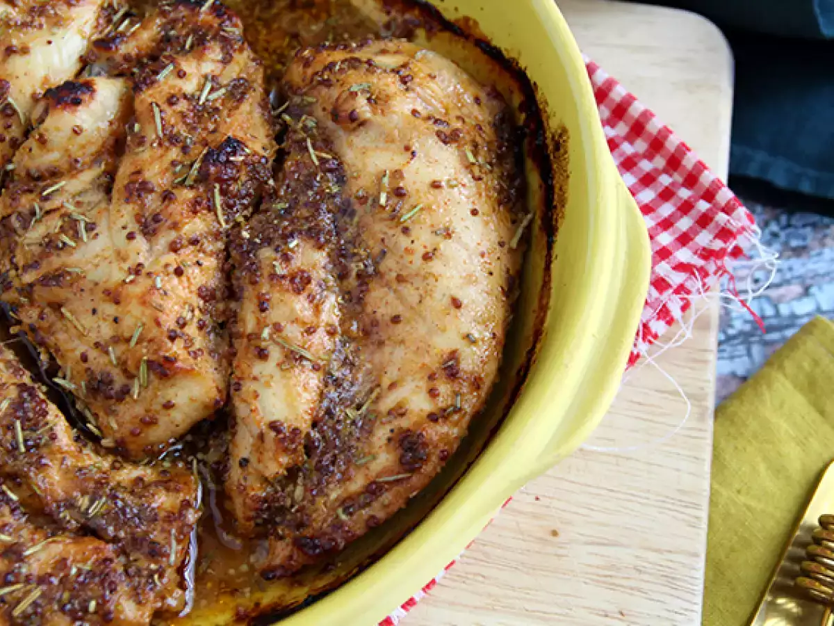 Baked chicken with honey and mustard - photo 2