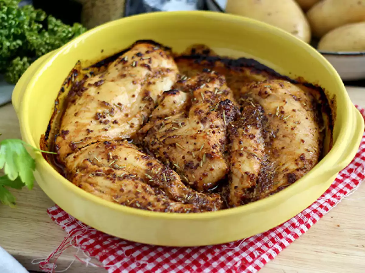 Baked chicken with honey and mustard - photo 4