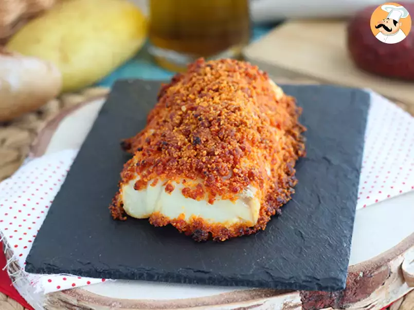 Baked cod with chorizo crust, photo 1