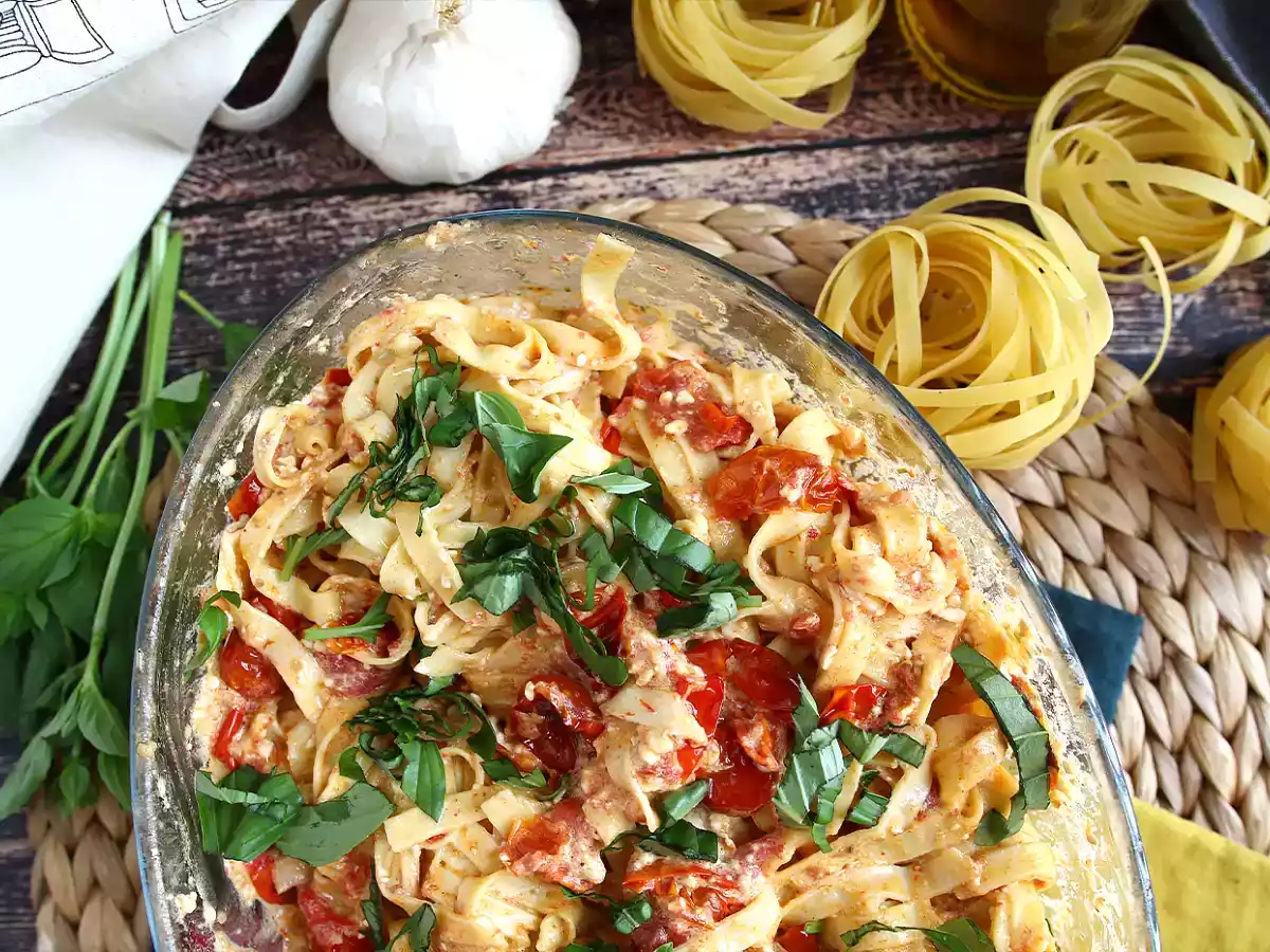 Baked feta pasta with cherry tomatoes - a viral recipe - photo 7
