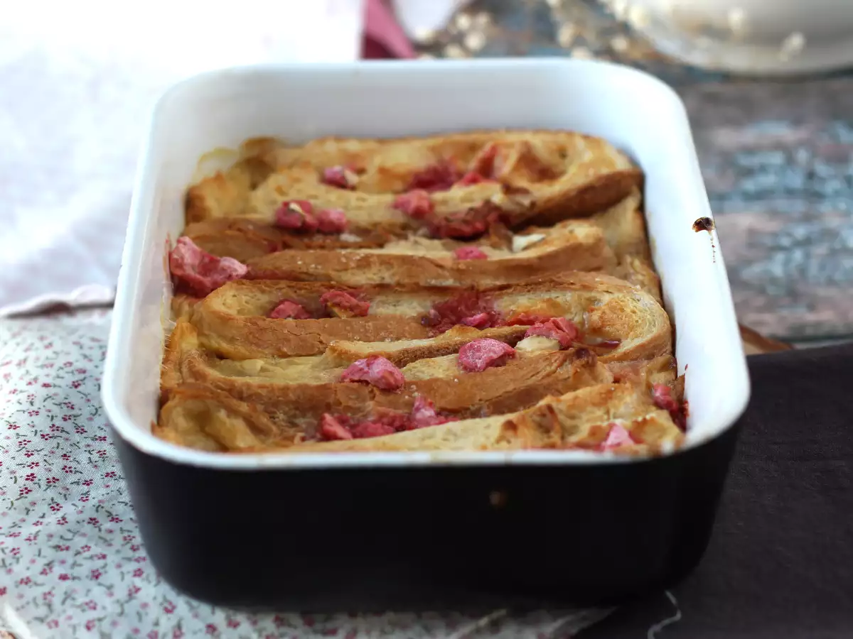 Baked French toast with a pink praline topping – an ultra-indulgent recipe - photo 5