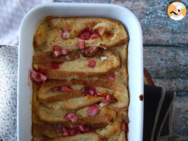 Baked french toast with pink pralines topping - ultra indulgent recipe - photo 4