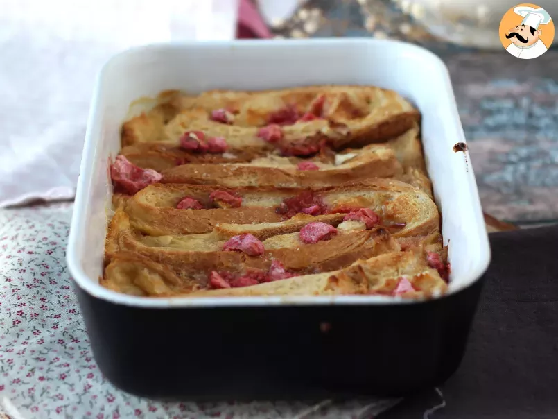 Baked french toast with prink pralines topping, photo 5