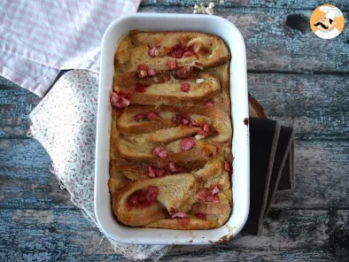 Baked french toast with prink pralines topping, photo 2