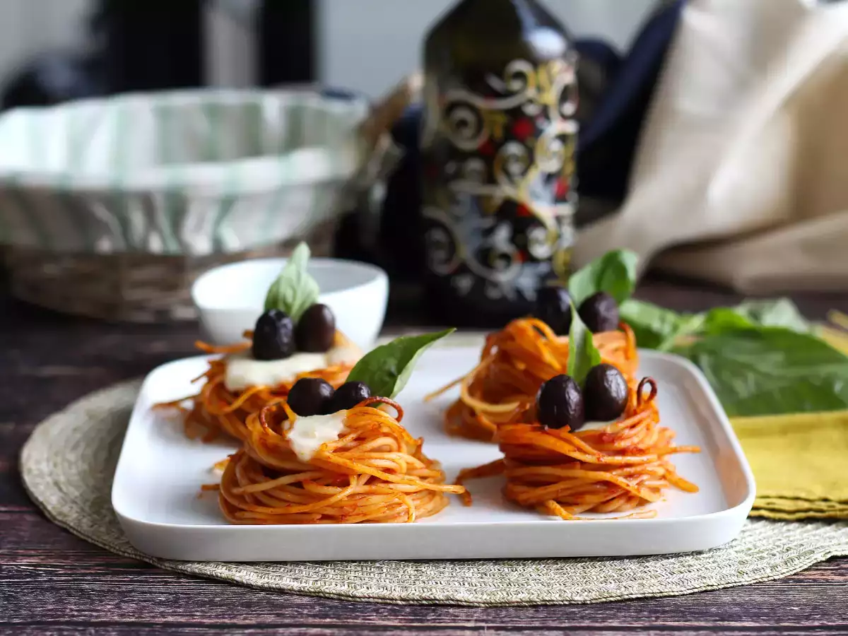 Baked pasta nests: a delicious and very easy first course to prepare - photo 3