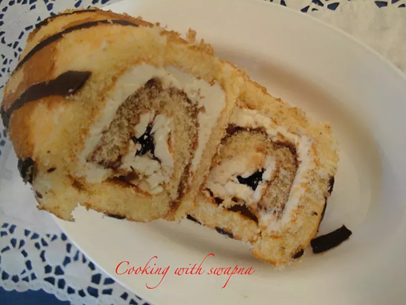 Baked Roly poly swiss cake