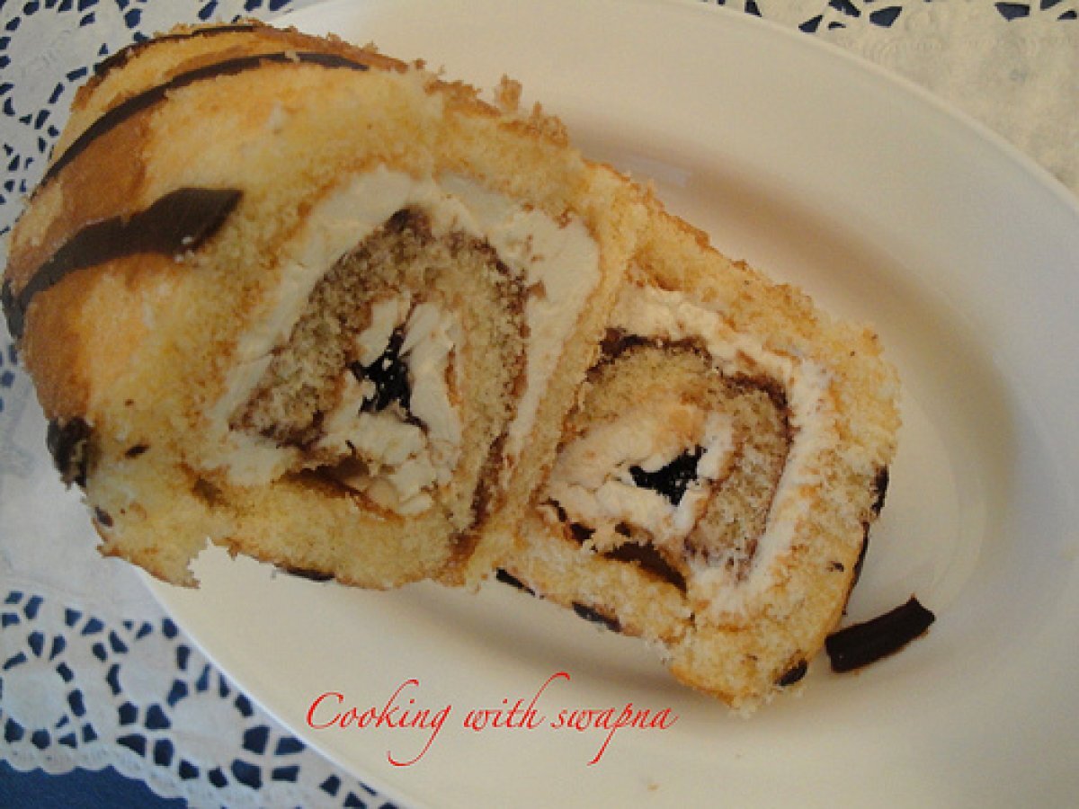 Baked Roly poly swiss cake