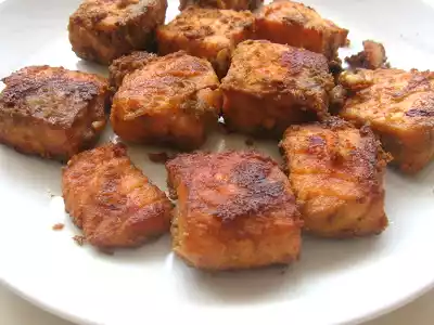Baked salmon cubes recipe: easy and healthy dinner idea