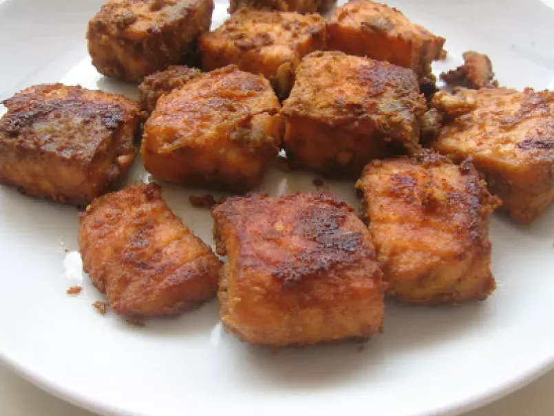 Baked Salmon Cubes