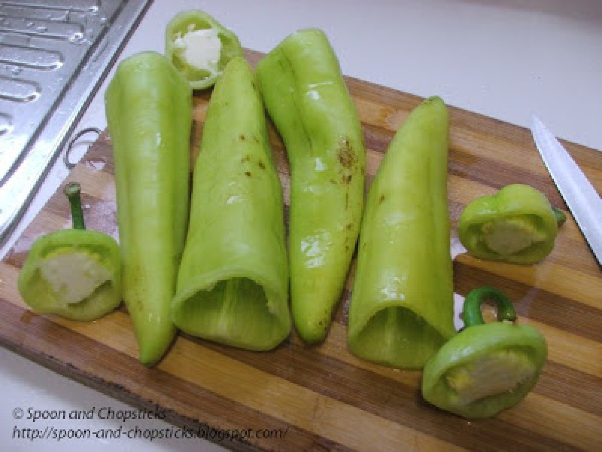 Baked Stuffed Banana Chillies with Mince - photo 2