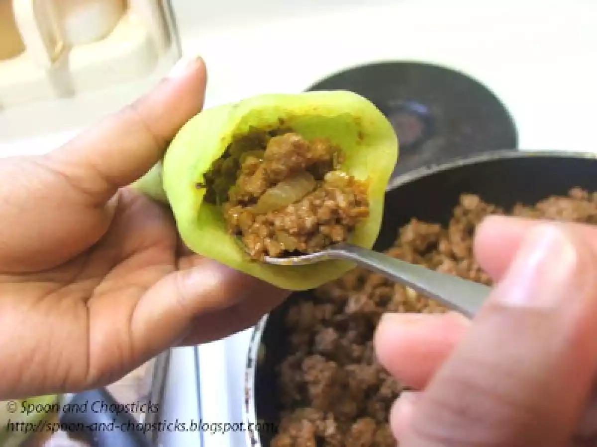 Baked Stuffed Banana Chillies with Mince - photo 4