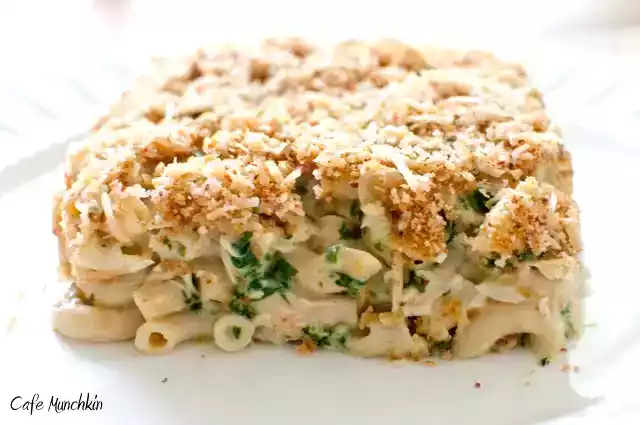 Baked tuna macaroni alfredo verde recipe