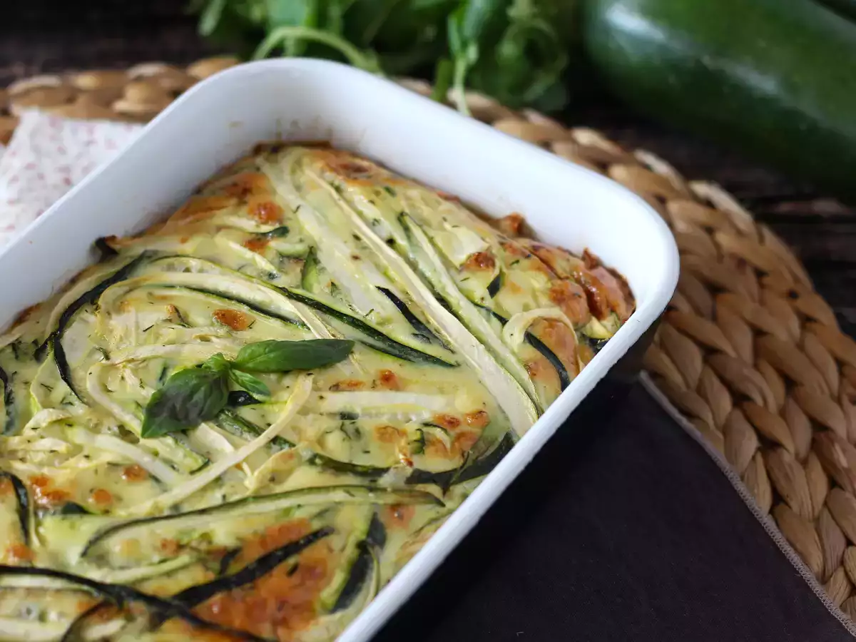 Baked zucchini frittata omelet with a secret ingredient - photo 2