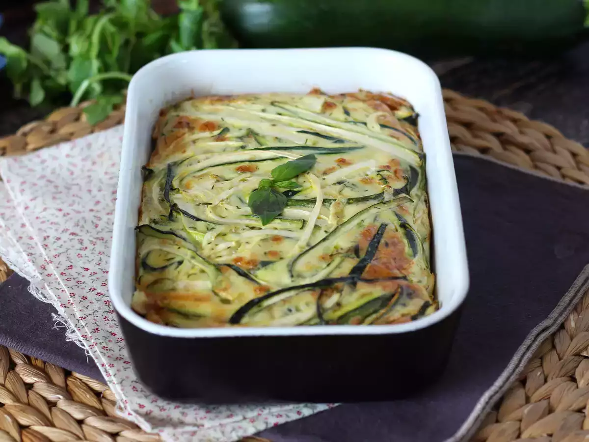 Baked zucchini frittata omelet with a secret ingredient - photo 3