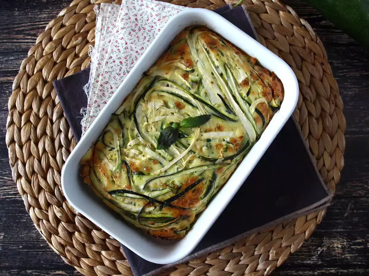 Baked zucchini frittata omelet with a secret ingredient - photo 4