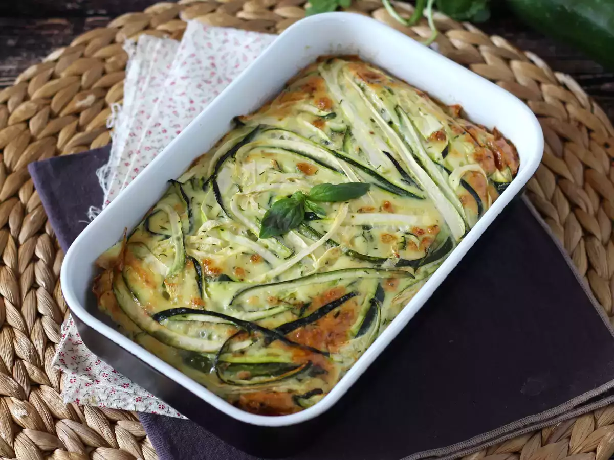 Baked zucchini frittata omelet with a secret ingredient - photo 5